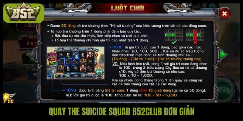 Quay The Suicide Squad B52club đơn giản