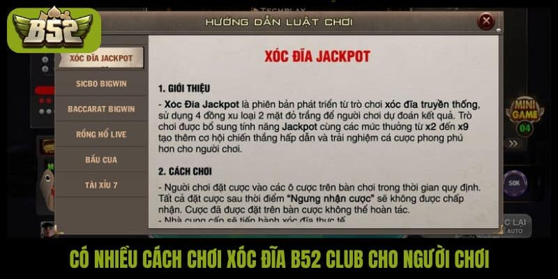 Có nhiều cách chơi xóc đĩa B52 club cho người chơi